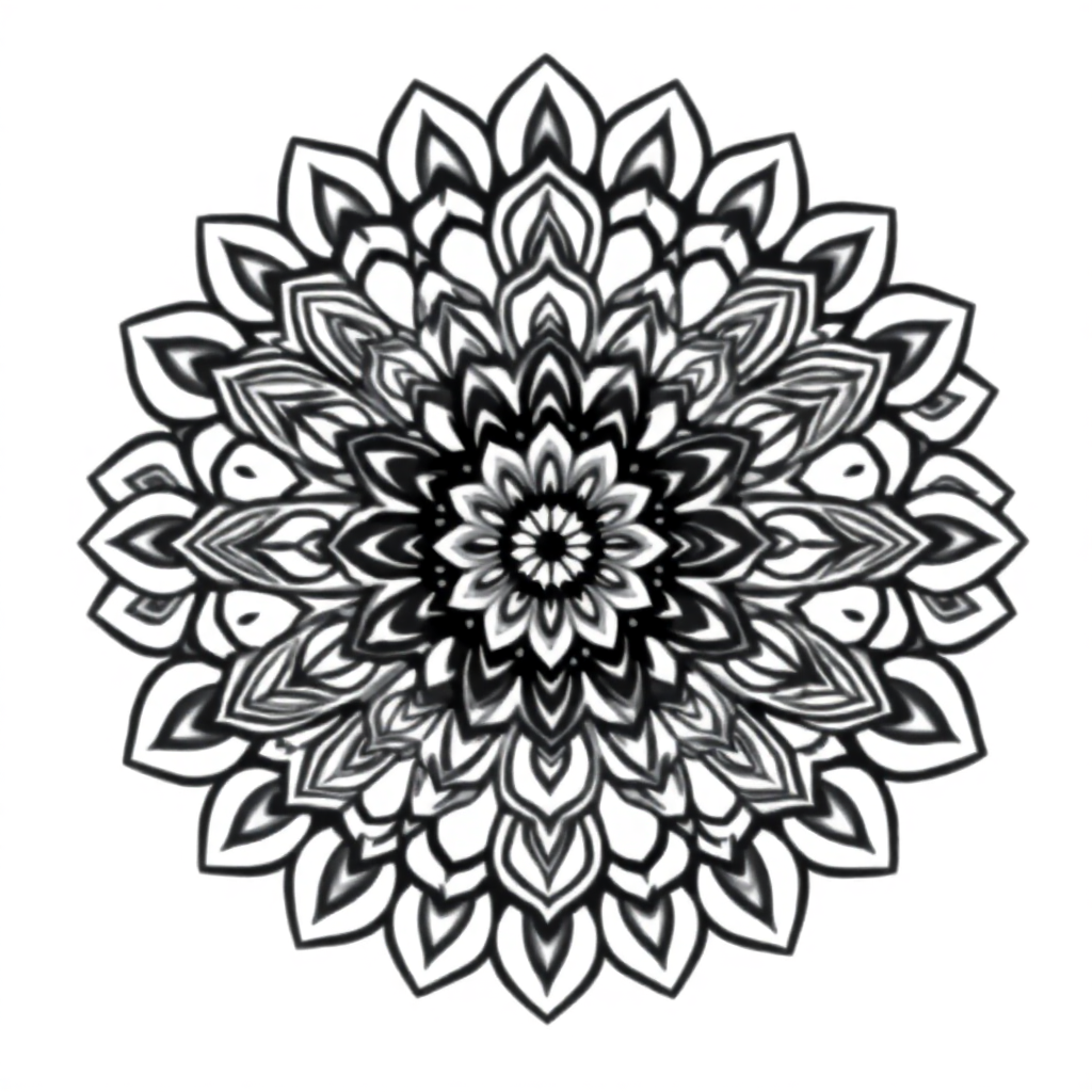 Tiny Art Nouveau Mandala Coloring Page