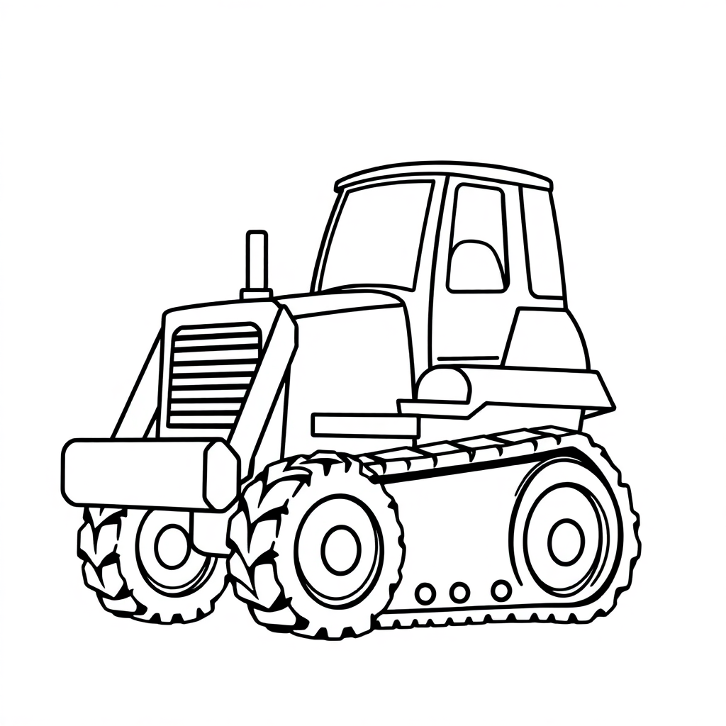 Tiny Bulldozer Coloring Page