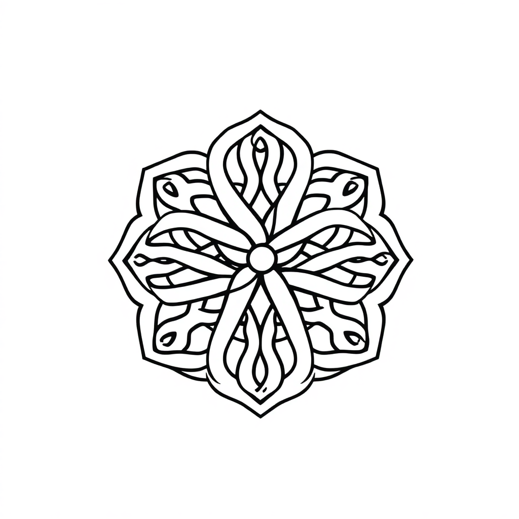 Tiny Celtic Knot Mandala Coloring Page