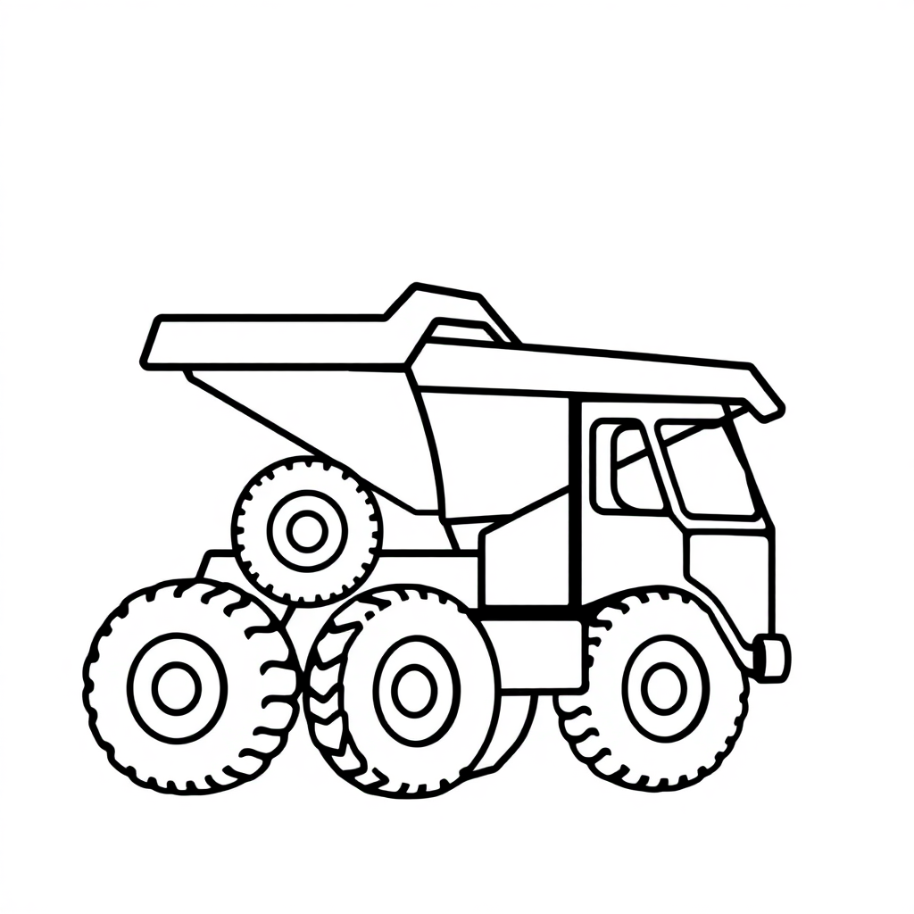 Tiny Dump Truck Coloring Page