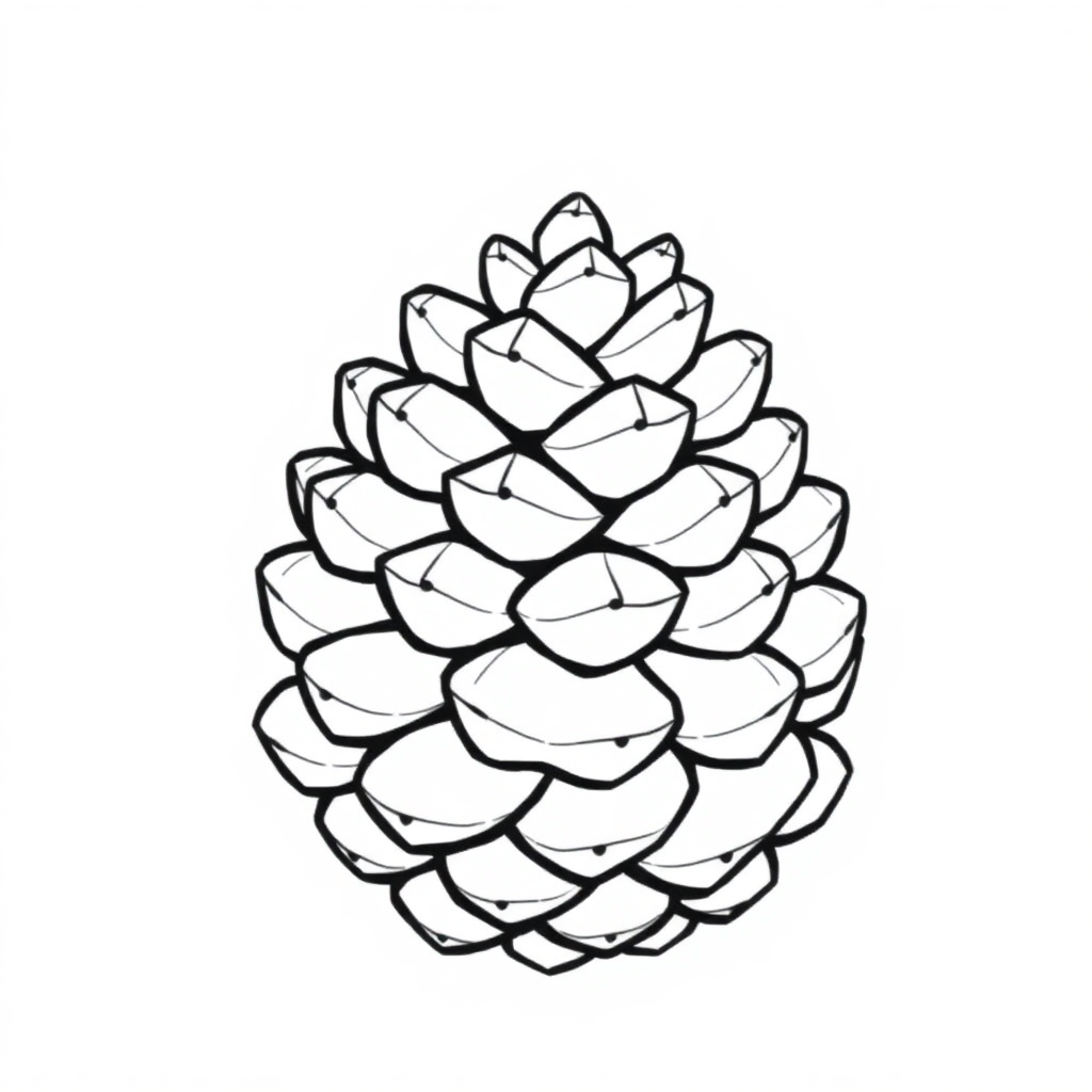 Tiny Pinecone Coloring Page