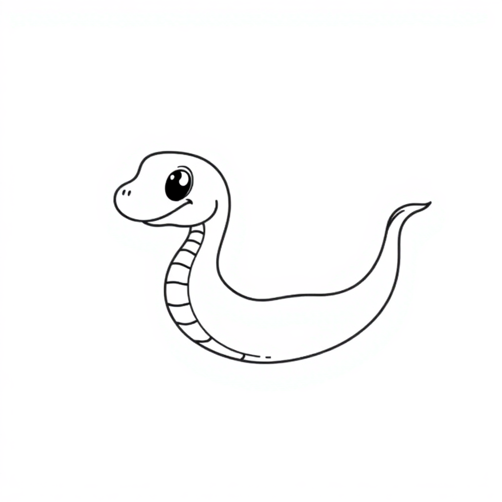 Tiny Sea Serpent Coloring Page