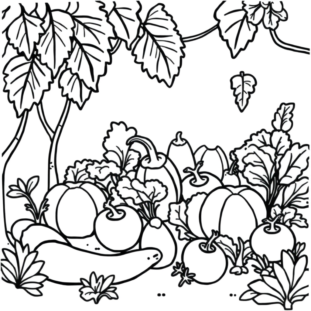Vegetable Garden Coloring Page