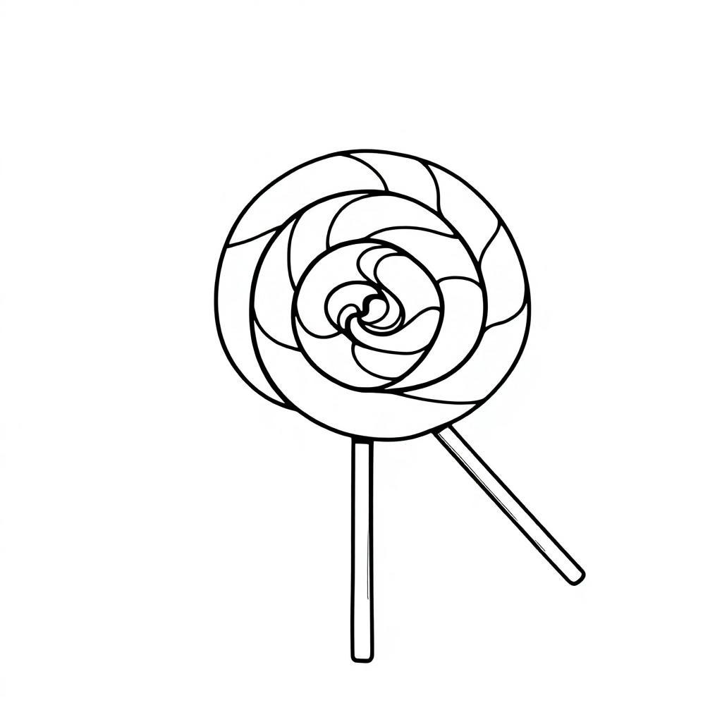 Vintage Lollipop Swirl Coloring Page