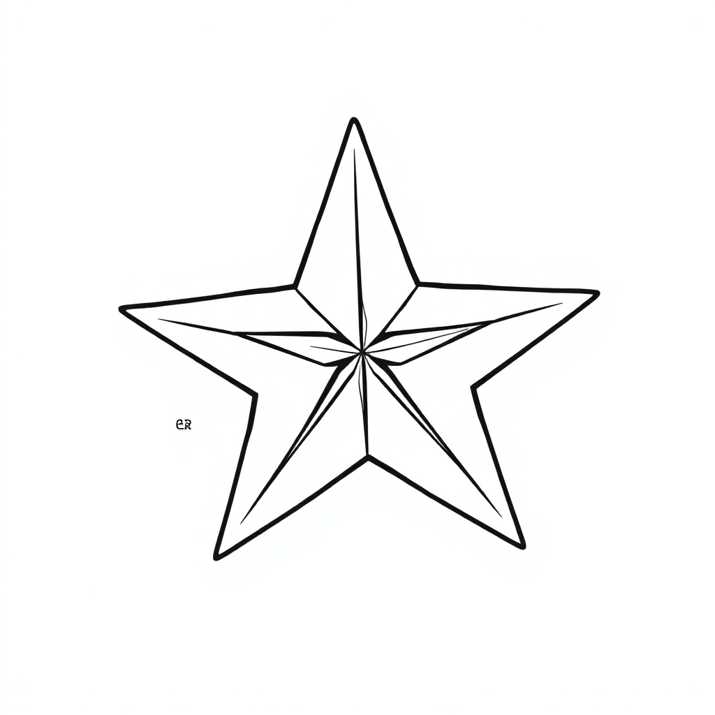 Vintage Shooting Star Coloring Page