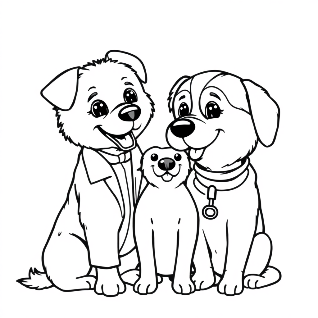 Vintage Veterinarian With Pet Coloring Page