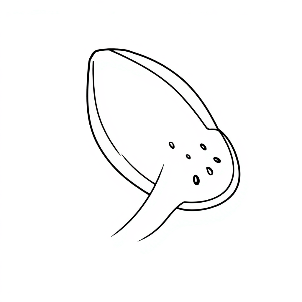 Vintage Watermelon Slice Coloring Page