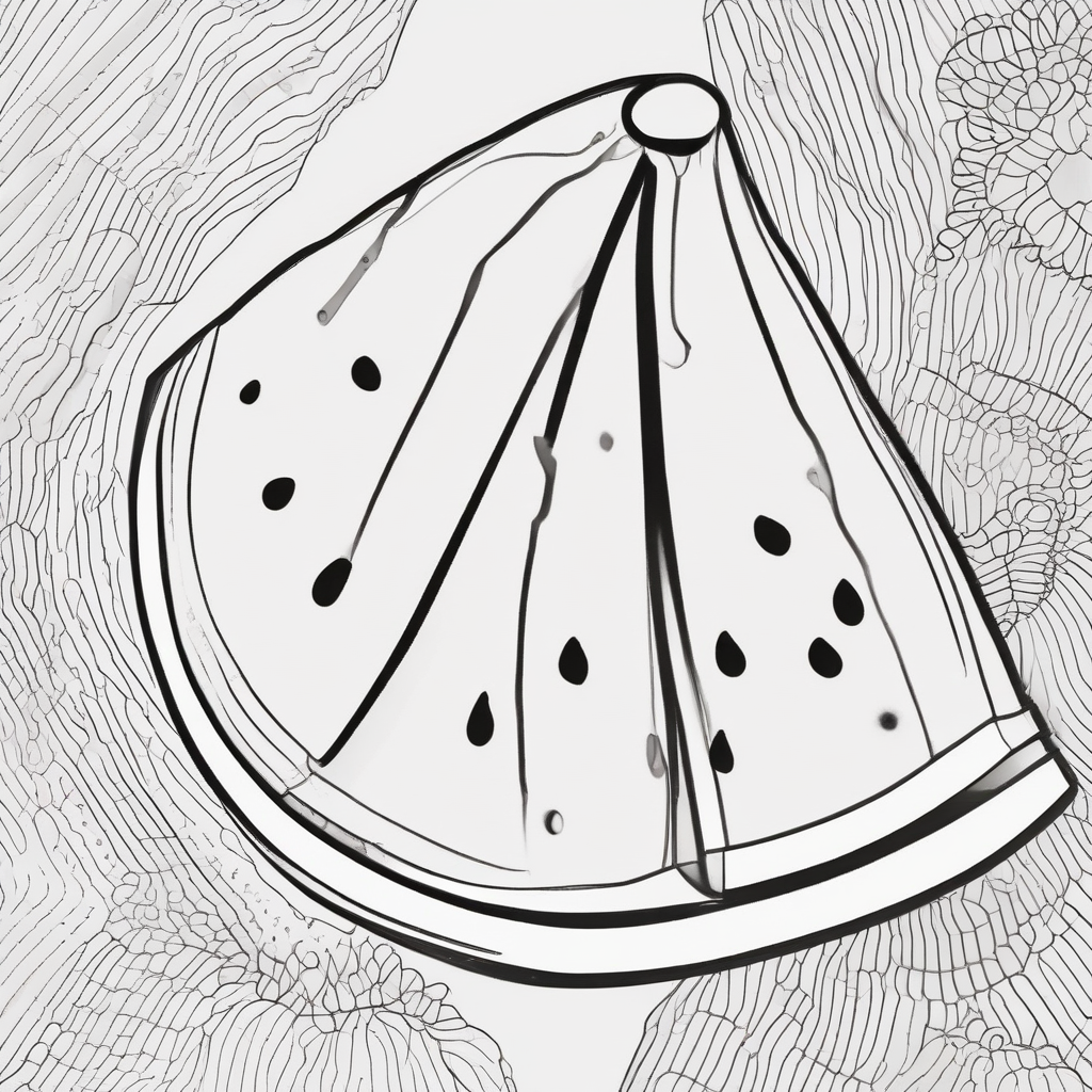 Watermelon Slice Coloring Page