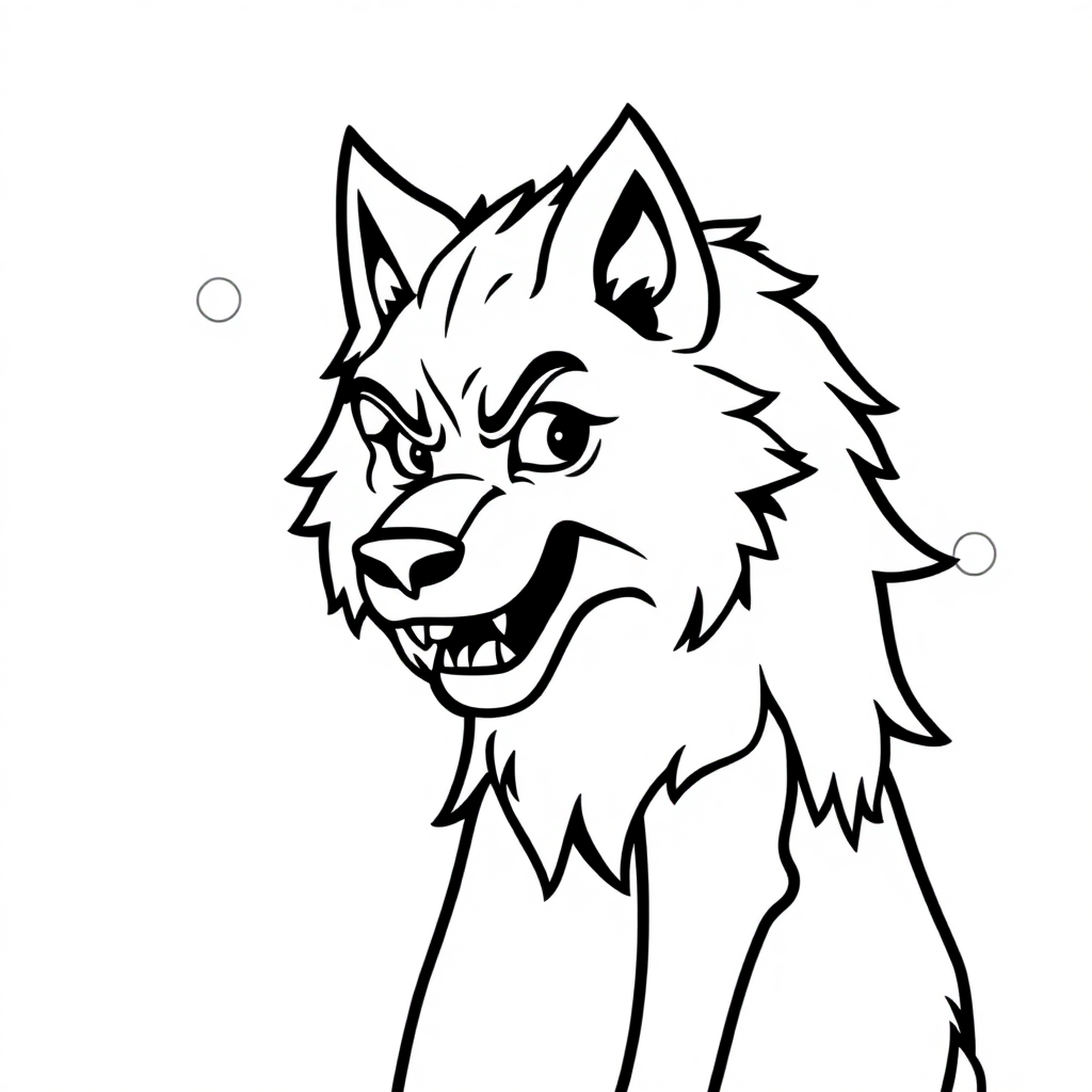 Werewolf In Space Coloring Page