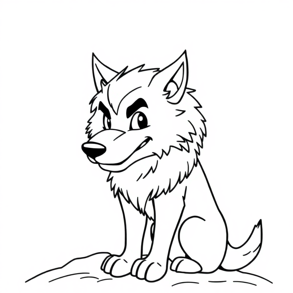 Werewolf In Winter Coloring Page