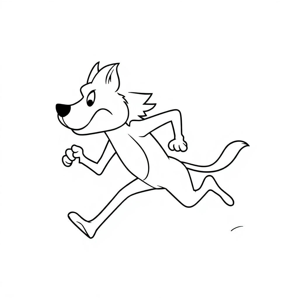 Wild Athlete Running Coloring Page