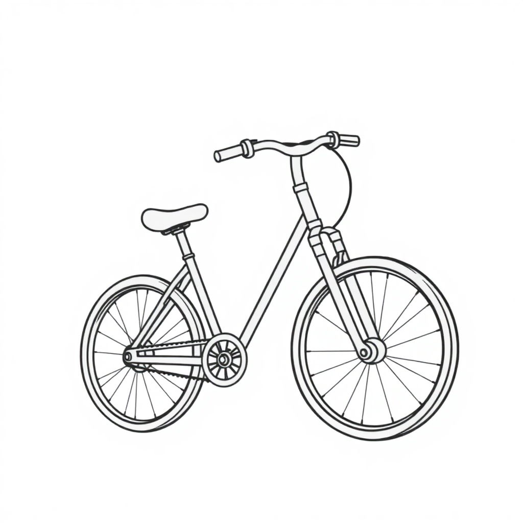 Wild Bicycle Coloring Page