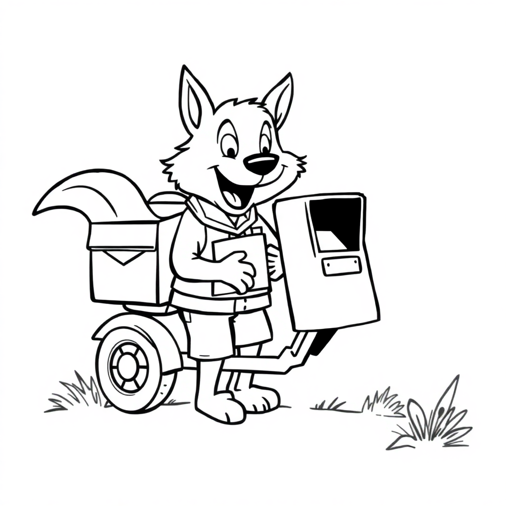 Wild Mail Carrier Coloring Page