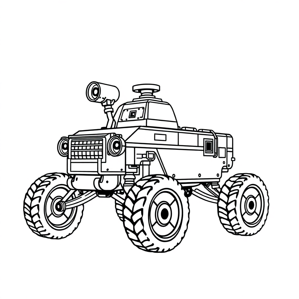 Wild Mars Rover Coloring Page
