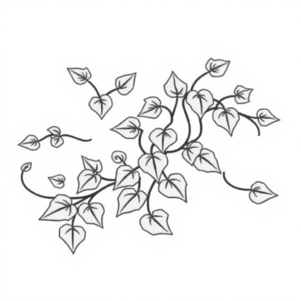 Wild Vine With Leaves Coloring Page
