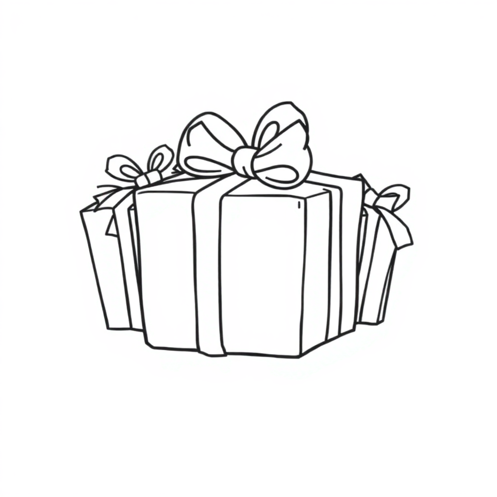 Wild Wrapped Presents Coloring Page