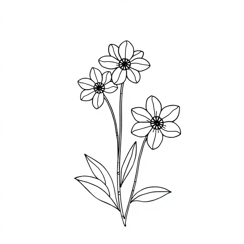 Zentangle Style Spring Blossoms Coloring Page