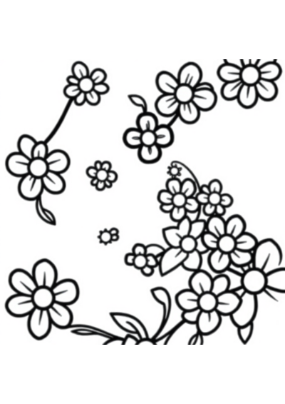 Abstract Spiral Mandala With Flowers Coloring Page