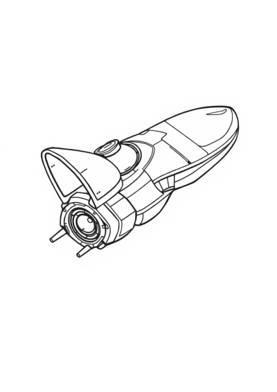 Alien Spaceship Coloring Page