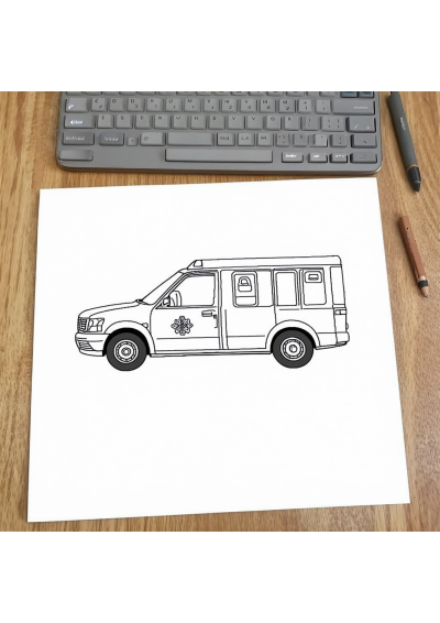 Ambulance Coloring Page