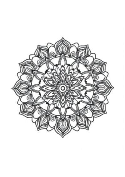 Art Nouveau Mandala Coloring Page