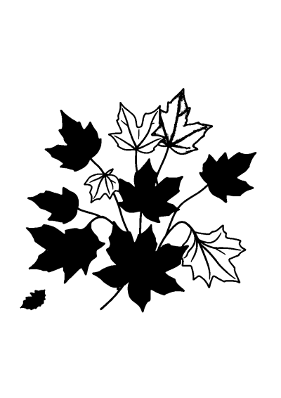 Autumn Leaves In Winter Coloring Page