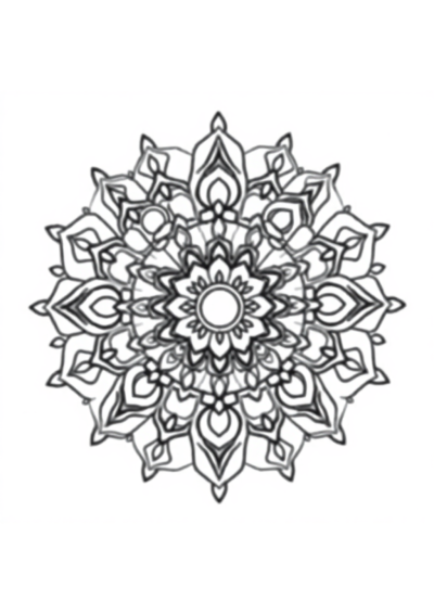 Baby Bohemian Mandala Coloring Page