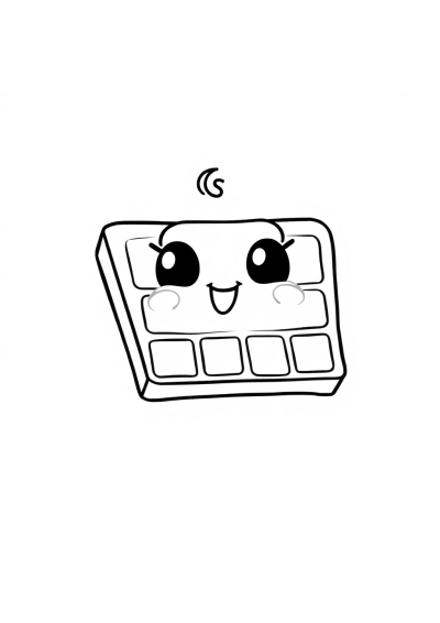 Baby Chocolate Bar Coloring Page