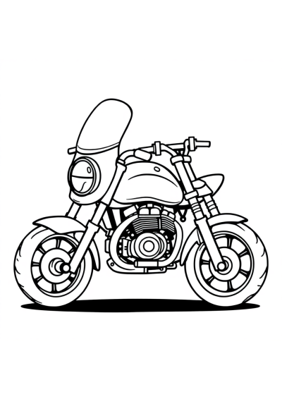 Baby Motorcycle Coloring Page