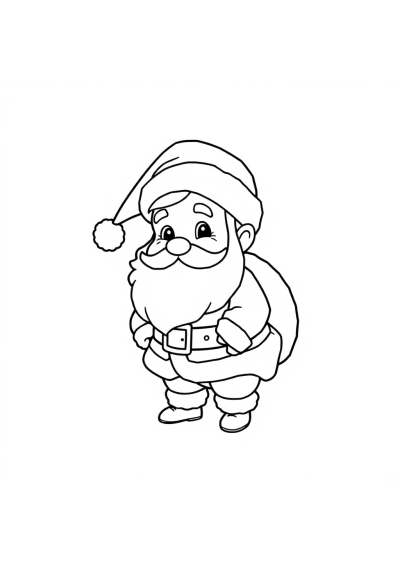 Baby Santa Claus Coloring Page