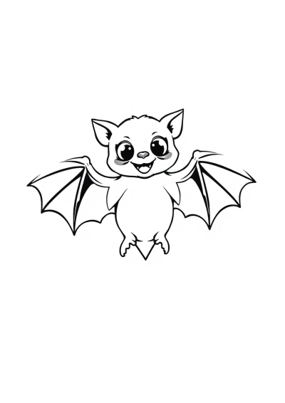 Baby Vampire Bat Coloring Page