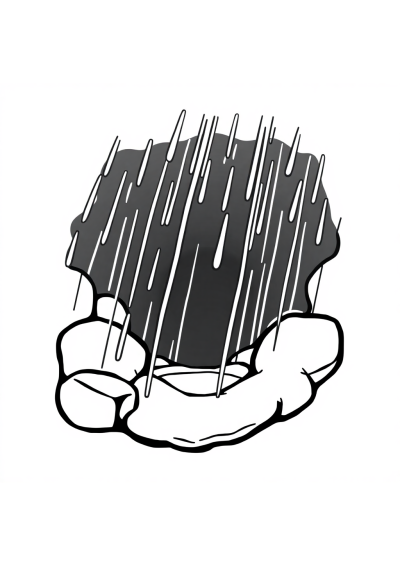 Black Hole In Rain Coloring Page