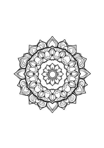 Bohemian Mandala Coloring Page
