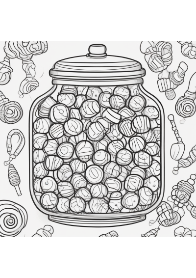 Candy Jar Coloring Page