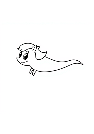 Cartoon Comet With Tail Coloring Page