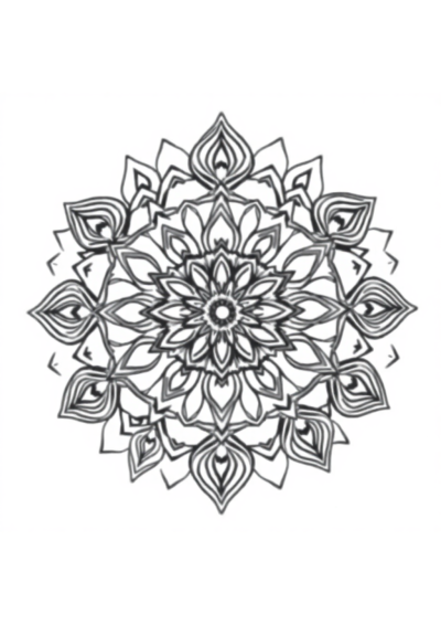 Cartoon Indian Style Mandala Coloring Page