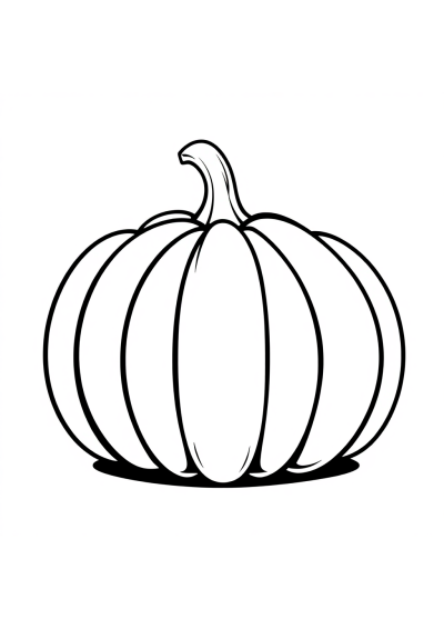 Cartoon Pumpkin Coloring Page