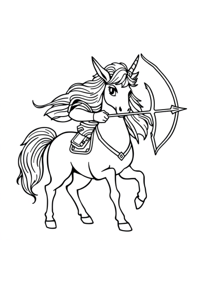 Centaur Archer Coloring Page