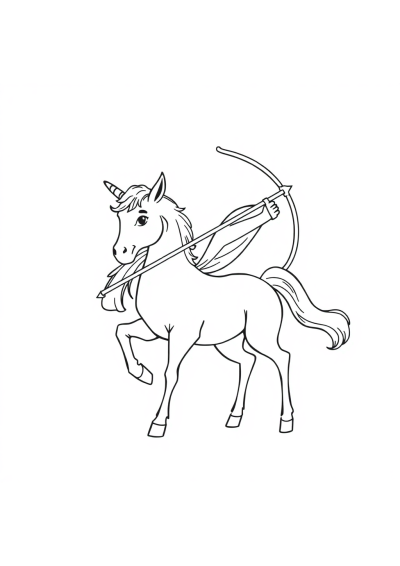 Centaur Archer In Space Coloring Page
