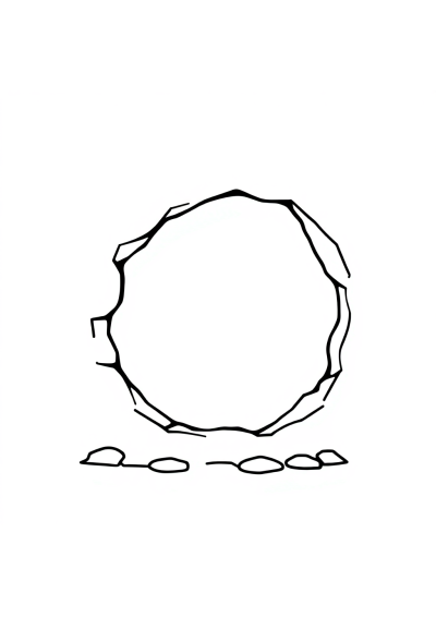 Chibi Black Hole Coloring Page