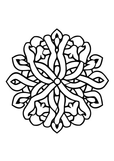 Chibi Celtic Knot Mandala Coloring Page