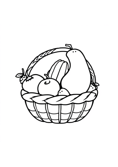 Chibi Fruit Basket Coloring Page