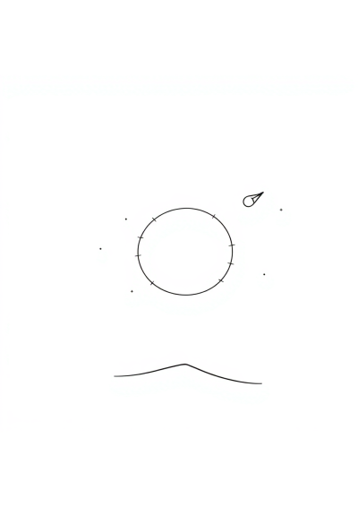 Comet With Tail At Sunset Coloring Page