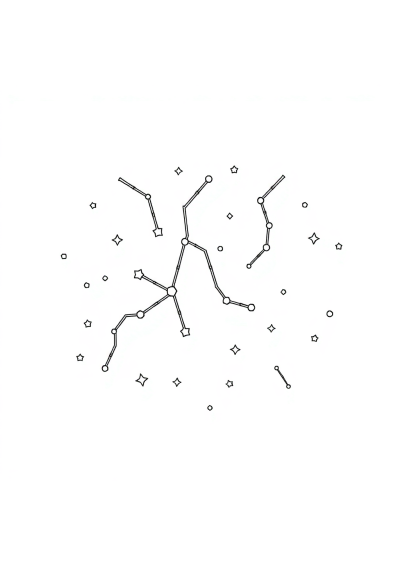 Constellation Pattern Coloring Page