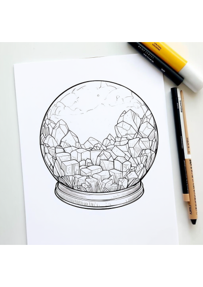 Crystal Ball Coloring Page