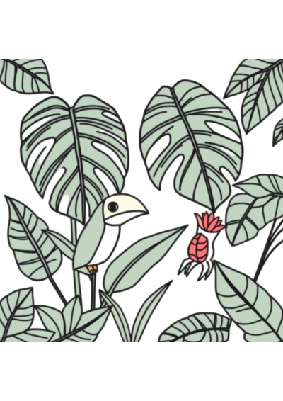 Cute Rainforest Plants Coloring Page