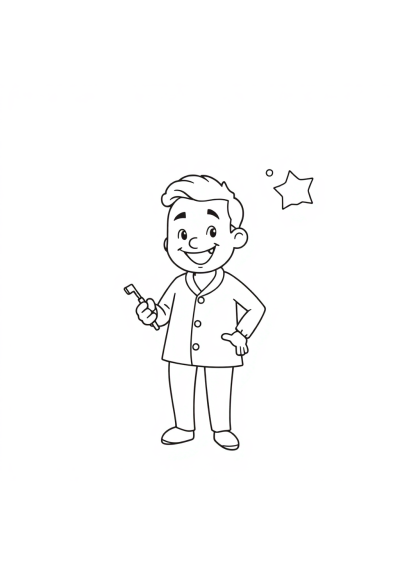 Dentist In Space Coloring Page