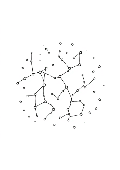 Detailed Constellation Pattern Coloring Page