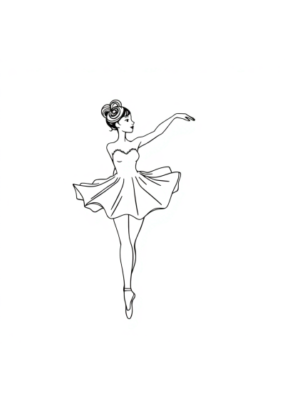 Detailed Dancer Ballet Coloring Page