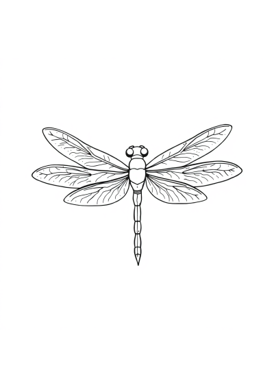 Printable Detailed Dragonfly Coloring Page